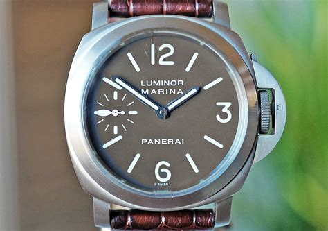 panerai luminor marina titanium tobacco|Panerai Luminor marina.